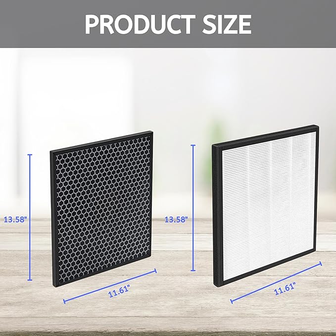 Nispira LV-PUR131 Filter Replacement for Levoit Air Purifier LV-PUR131 3-in-1 HEPA Carbon, 3 Packs