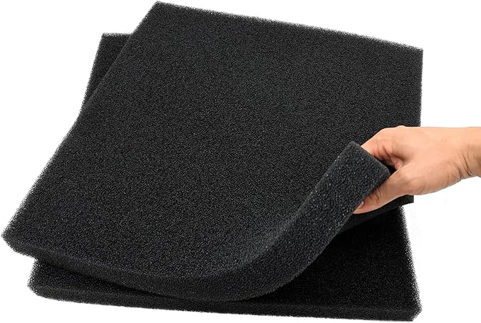 Aquarium Filter Bio Sponge Pad, Foam Sponges Filter Media, Cut fit it Filter Accessories for Fish Tanks and Ponds (18"x18"x1.6" (35PPI) 2 Pack)