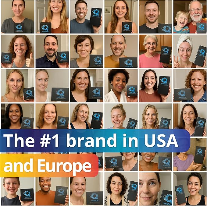 WeAQUA Heavy Duty NO BS Shower Filter with Extra Replacement Cartridge – 99% Removal for Hard Water, Chlorine, Fluoride, Heavy Metals, Micro-life, Organics and More