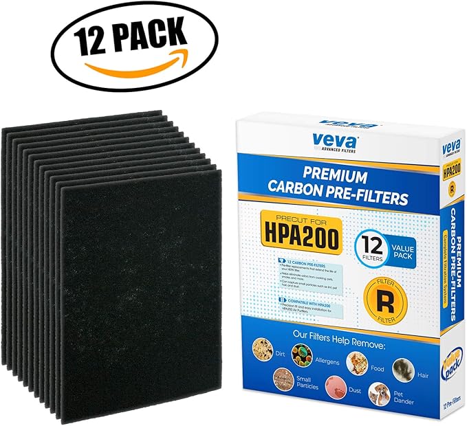 HPA200 Pre-Filters Replacement for Honeywell Air Purifier - 12 Pack - HRF-A200 Filter A Compatible w/ HPA200, 202, 204, 250 and HPA5200
