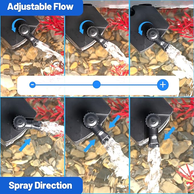 Aquarium Internal Filter for Up to 20 Gallons, Upgraded Fish Tank Filters with 4-Stage Filtration Trio, Adjustable Water Flow, Quiet Corner Filters for Fish Turtle Shrimp Tank, 130GPH, 9.8W