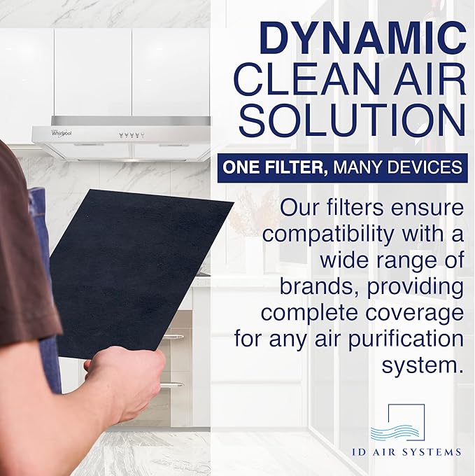 Cut To Fit Air Filter - Carbon Pad Pre Filter forAir Purifiers, AC, Furnace, Trash Cans and Dust, 1/6" thick, 16" x 48" Sheets - 1 Pack