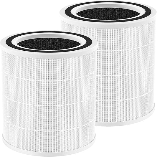 2-Pack AC400 Replacement Filter for Purivortex AC400 Air Purifier, 3-in-1 HEPA Technology High Efficiency for AC400 Air Purifiers, White