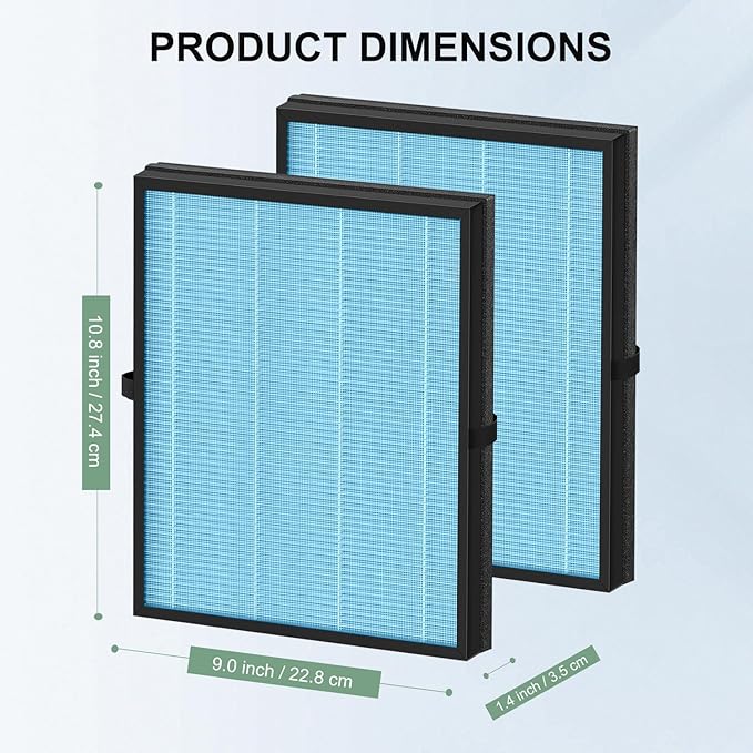 2 Pack MK04 Air Filter Replacement Compatible with AROEVE MK04 MG04JH Air Puri-Fier, 4-in-1 High-Efficiency Filter Suitable for Dust, Pet Dander, Smoke, Pollen,Standard Version