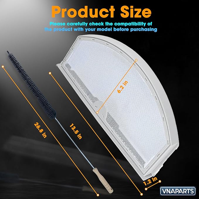 For Hotpoint HTX21EASK0WW HTX21GASK0WW HTX21PASK0WW HTX24EASK0WS HTX24EASK0WW HTX24GASK0WS HTX24GASK0WW Dryer Lint Filter Screen Replacement For GE GTD45EASJ1WS GTD65EBPL0DG GTD65EBSJ0WS GTD42EASJ1WW