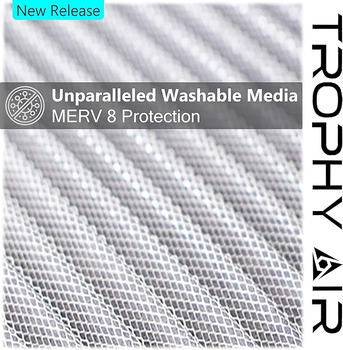 20x30x1 | Trophy Air | Merv 8 | Washable Furnace Filter | Lifetime HVAC & Furnace Air Filter | Washable Electrostatic | High Dust Holding Capacity | Premium Quality Aluminum