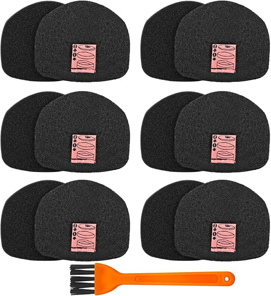 6 Pack Replacement Filters Compatible with Shark CH951 UltraCyclone Pet Pro Plus Cordless Handheld Vacuum - Foam Felt Filter Set for Shark CH901 CH950 CH951C CH900WM - XL Dust Cup Replacement Parts