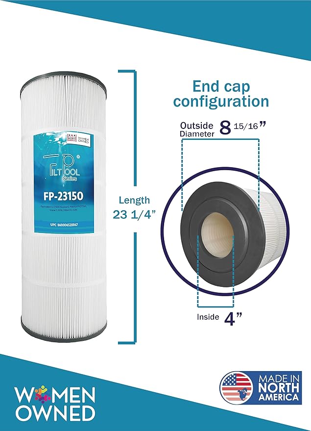 FP-23150 - Pool Filter Replacement for Hayward C1500, Unicel C-8316, Filbur FC-1286 & PXST150 Filter Systems - Swimming Pool Cartridge Filter - 1 PC, 150 SQFT