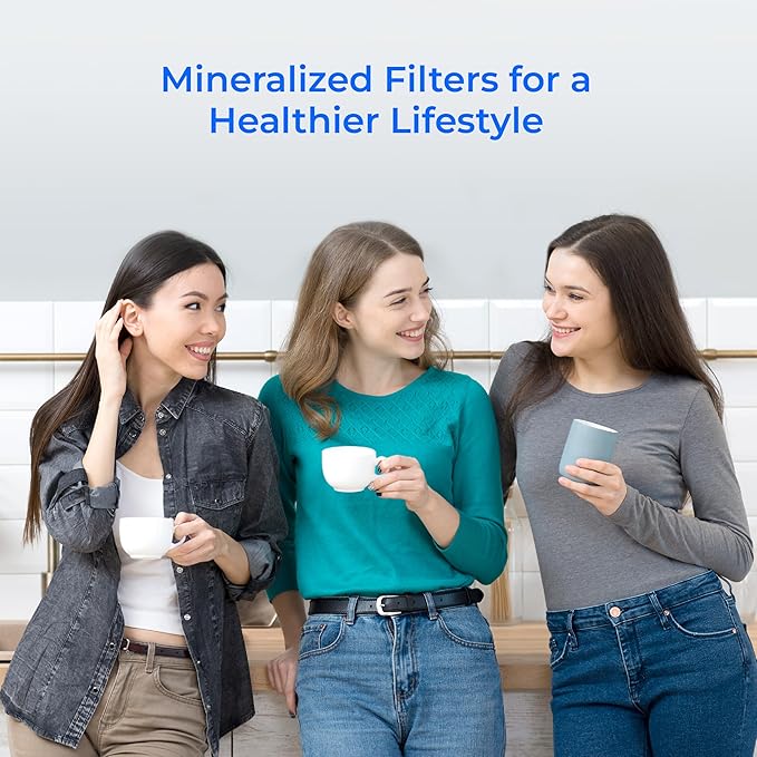 Waterdrop WD-MNR35 Remineralization Filter, 1/4" Quick Connect Mineral Filter for Undersink Reverse Osmosis System, Restore Essential Minerals for RO System, RO Mineral Filter System, 2-Pack