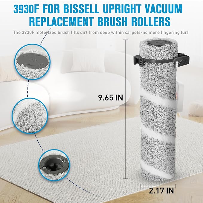 7 Pack Brush and Filter Replacement Kit Compatible with Bissell Cross Wave Omni Force Edge Cordless Wet Dry Vacuum 3930F/3933/V2/3999Z, High-Performance Multi-Surface Hard Floor Cleaner Accessories