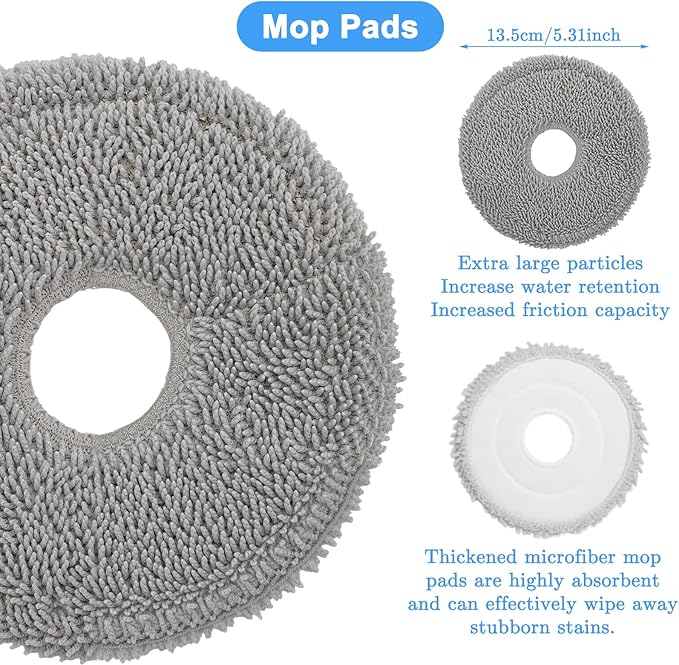 31 PCS Replacement Parts for Dreame X40 Ultra/ Master/ L40 Ultra Vacuum Cleaner, 2 Main Brushes, 6 HEPA Filters, 6 Dust Bags 6 Side Brushes 8 Mop Pads 1 Cleaning Brush 1 Water Tank Brush 1 Screwdriver