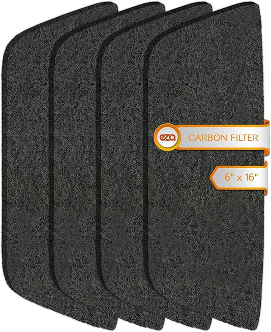 RV Premium Charcoal Activated Carbon Fiber Air Conditioner Filter - Air Duct AC Carbon Filter Replacement for RV AC Vent (4 Pack, 6" x 16")