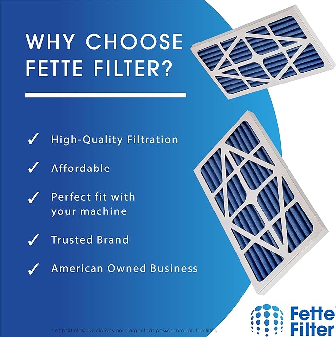 Fette Filter - 708731 / AFS-1B-OF Replacement Electrostatic Outer Filter Compatible with JET AFS-1000B and AFS-1000C Air Filtration Systems Part # AFS-1B-OF Includes 2 Replacement Filters.