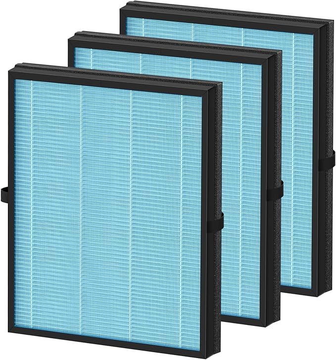 3 Pack MK04 Air Filter Replacement Compatible with AROEVE MK04 MG04JH Air Puri-Fier, 4-in-1 High-Efficiency Filter Suitable for Dust, Pet Dander, Smoke, Pollen,Standard Version