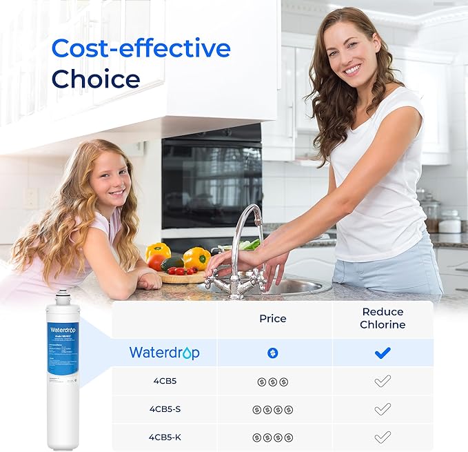 Waterdrop H-104 19000 Gallons, Replacement Cartridge for Everpure H-104, EV961211, EF-3000, PBS-400, OW200L, 6TO-BW, MR-100, MR-225, EV9262-71, EF9857-00, 0.5 Micron, Pack of 2