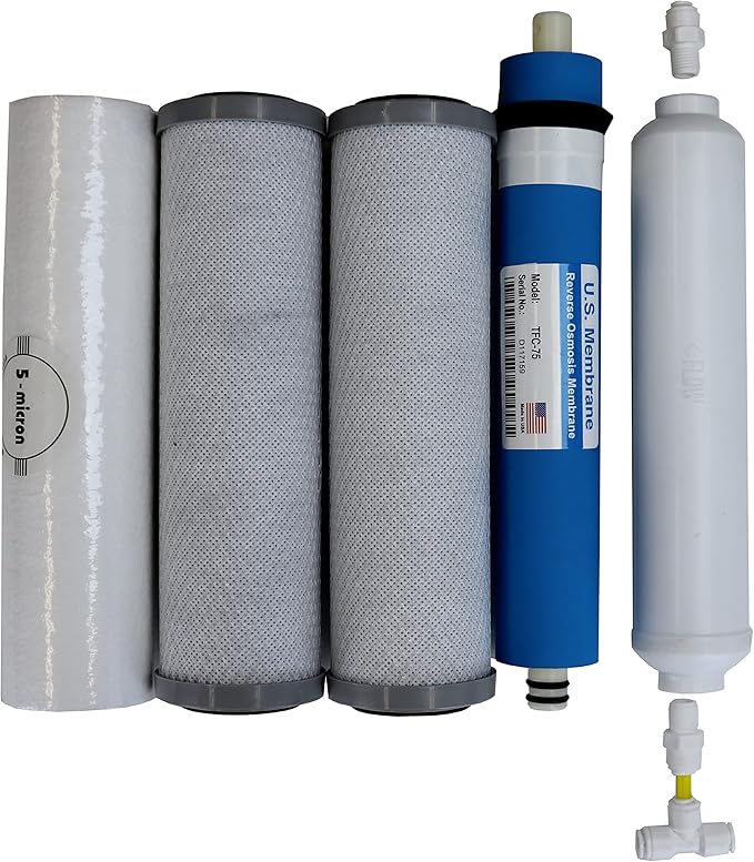 Compatible APEC Ultimate Complete 5 stage high capacity filter set for model ROES-75 RO Reverse Osmosis systems FILTER-MAX-ES75, 100% compatible + instructions and free tech support, provided by Alton