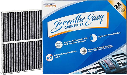 Spearhead Odor Defense Breathe Easy AC & Heater Cabin Filter, Fits Like OEM, Up to 25% Longer Lasting w/Activated Carbon (BE-743)
