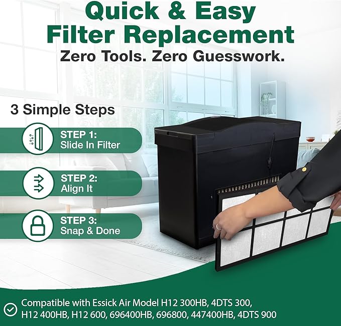 Think Crucial Replacement Air Humidifier Filter - Compatible With Essick Air Part #1051 - Models 4DTS 300, 4DTS 900, H12 300HB, 400HB, 600, 696400HB, 696800, 447400HB - (1 Pack)