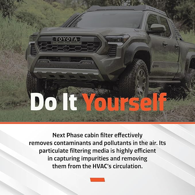 Cabin Air Filter Replacement Pack of 1 - Made in USA - Compatible with Various Toyota 4Runner, Tacoma, Dodge Dart & Pontiac Vibe 1.8L - Replaces O.E. 87139YZZ09, 8850801010, 88970273