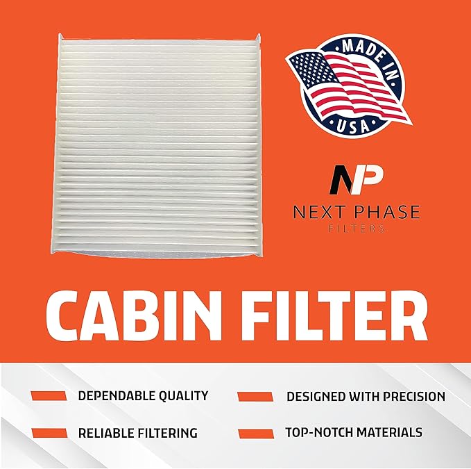 Cabin Air Filter Replacement - Pack of 1 - Made in USA - Compatible with Nissan Kicks 1.6L, Rogue 2.5L, 2020-2022 Sentra 2.0L, Replaces O.E. 278915RB0A, 278915RB0B - for Carbon Upgrade See NP10447