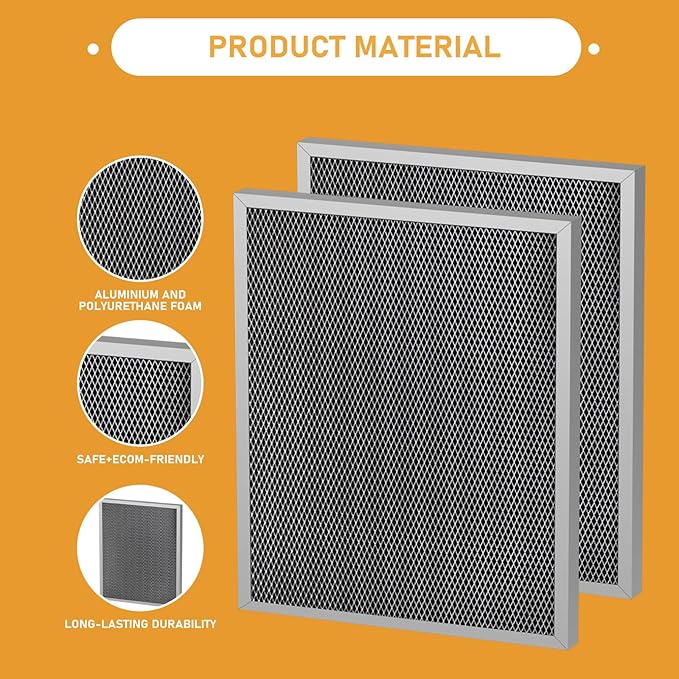 5881 Washable MERV 8 Dehumidifier Filter Replacement Compatible with AprilAire Whole-House Dehumidifiers E080, E100 and Dehumidifying Ventilator 8192A, 12″x13-1/2″x1″, 2 Pack