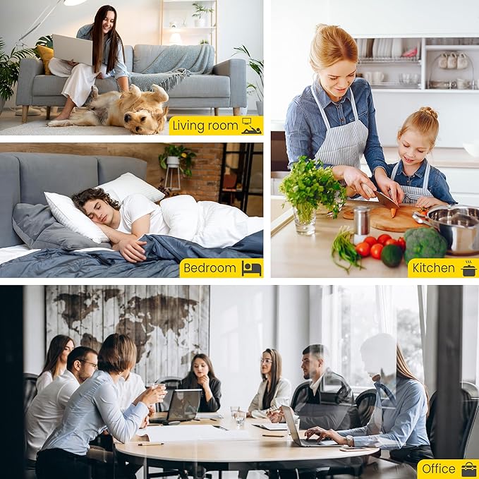 116130 Replacement Filter H for Winix 5500-2 AM80 Plasmawave Air Purifier, Includes 4 Pack True HEPA Filter and 4 Pack Activated Carbon Filter