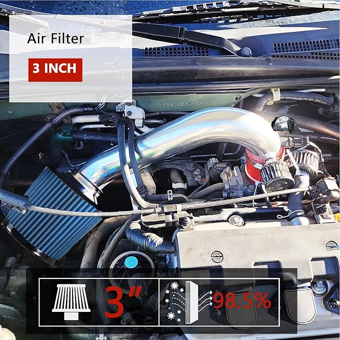 muge racing Universal 3 Inch 76mm Air Intake Filter Replacement Cone Air Filters Quality Dry Air Filter