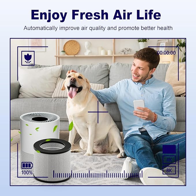 2801 Replacement Filter Compatible with Bissell MyAir Personal Air Purifier 2801, 2780, 2780A, 2780B, 2780P, 27809, Hight Efficiency and Carbon Filter, 4 Pack