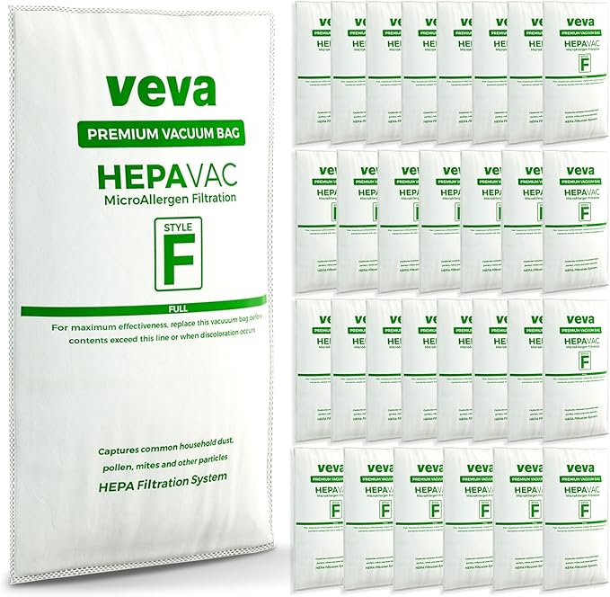 30 Pack HEPA Filter Bags Style F for Kirby Vacuum 204811, 204814, 205811, Avalir I, II, Sentria I, II, Ultimate G, Diamond, G3, G4, G5, G6, G7
