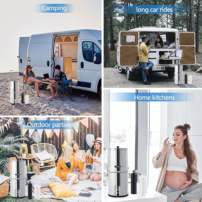 Water Filter Replacement Compatible with Berkey Water Filter System, BB9-2 Replacement Filter Compatible with Berkey Big, Light, Imperial, Travel, Crown, Royal Series (2 Pack)