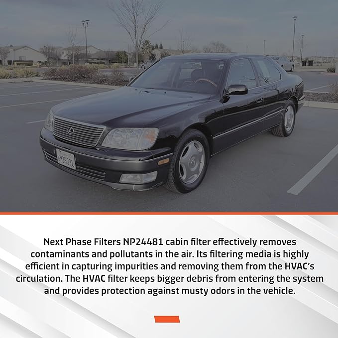 Cabin Air Filter Replacement - Pack of 1 - Made in USA - Compatible with 1995-2000 Lexus LS400 4.0L; Replaces O.E. 8713950010 and 87139YZZ02