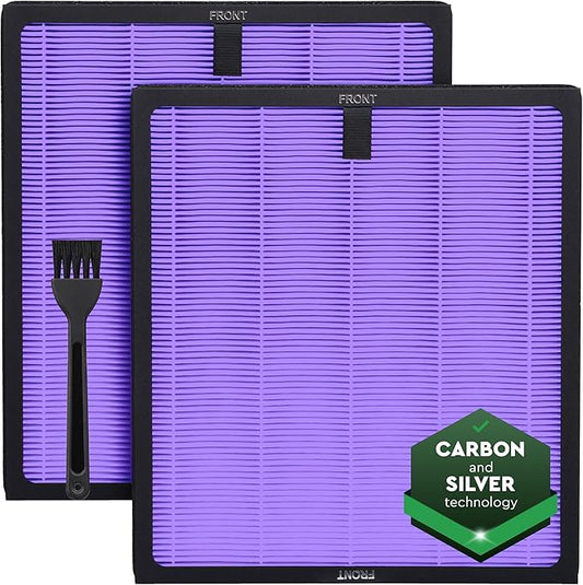 2 Pack Purple HY4866 Air Purifier Replacement Filters – Compatible with MORENTO HY4866, WESTHEY HY4866, YIOU M1 – Multi-Layer True HEPA Filters for Consistent Home Filtration