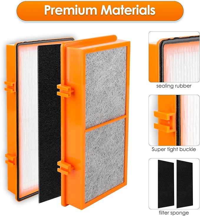 (12 Pack) AER1 Filter 4 HEPA Filters + 8 Carbon Booster Filters Compatible With Holmes AER1 Type Total Air Filter HAPE30AS-Smoke Grabber Filter, True HEPA Filter, Replacement Filter Accessories