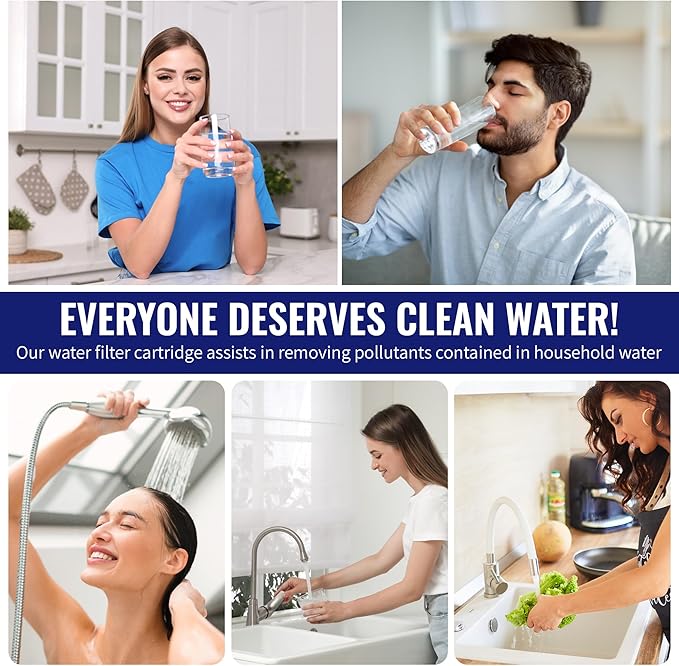 CFS – 2 Pack Pleated Water Filter Cartridges Compatible with 0.35 Sub-micron Post-Filter for Whole House Water Filter System Models – Removes Bad Taste – Replacement Filter Cartridge – 0.35 Micron