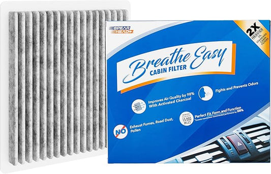 Spearhead Odor Defense Breathe Easy AC & Heater Cabin Filter | Fits 2007-15 Edge, 2007-16 MKX, 2007-15 CX-9 Like OEM | Up to 25% Longer Lasting w/Activated Carbon (BE-547B)