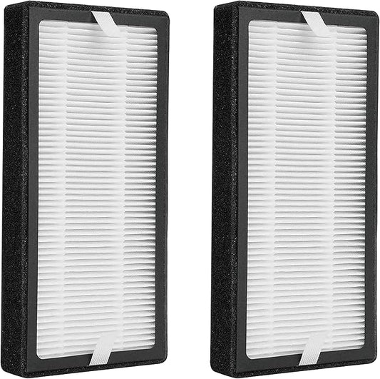 2 Pack of AP-DT10FL True Hepa Replacement Filter Compatible with TotalClean Desktop Air Purifier Models AP-DT10BK and AP-DT10WT. Compare to Part # AP-DT10FL
