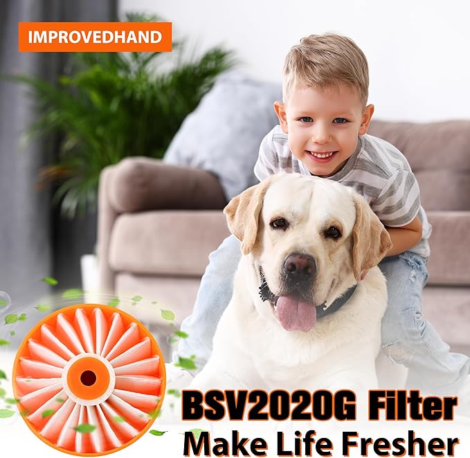 Filter Replacement for Black & Decker Powerseries Extreme Cordless Stick Vacuum Cleaner Fit for BSVF1 BSV2020 BSV2020G and BSV2020P. Replace Part # N665227, #N858184, Compatible with Craftsman filters