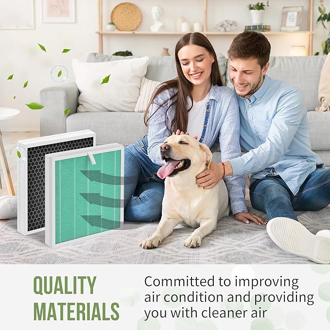 [Odor Remover]-G3 H13 HEPA Replacement Filter Compatible with AMEIFU G3 Air Puri-fier (Sferf-30) and VEWIOR A3 Air Puri-fier, G3 H13 HEPA Filter with 3-IN-1 High-Efficiency Filtration, 2-Pack