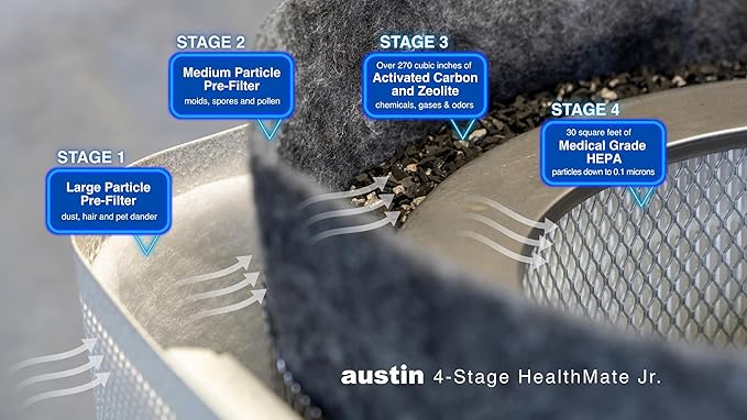 Austin Air Healthmate Junior Replacement Filter, Black – Zeolite, Air Filters for Home, and Carbon Filter Replacement for Superior Air Quality, Model FR200