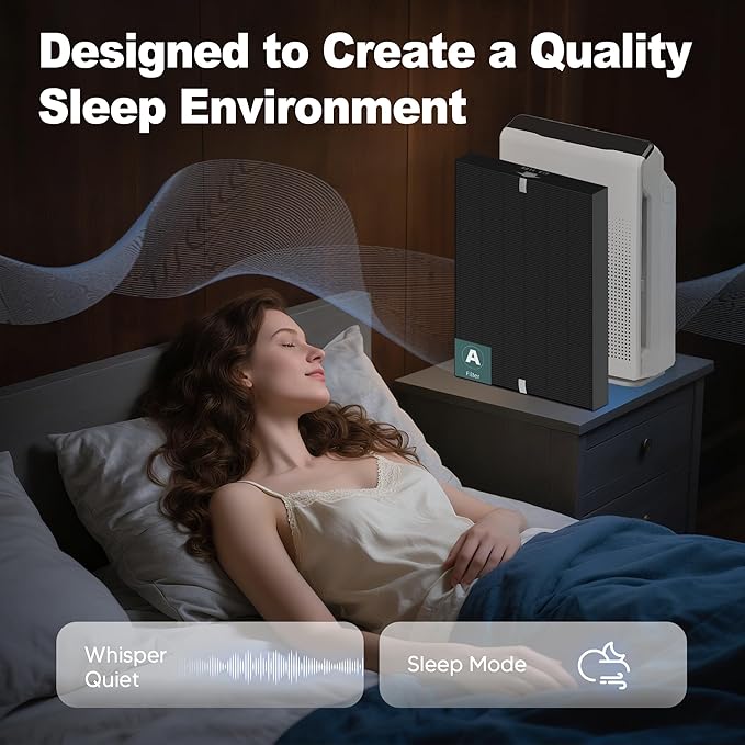 4 Pack 115115 HEPA Smoke Remover Replacement Filter A for Winix PlasmaWave Air Purifier C535 5300 5300-2 6300 6300-2 P300 AM90 9000 5000 5000B C909 9800, H13 True HEPA Size 21 Filter, Black