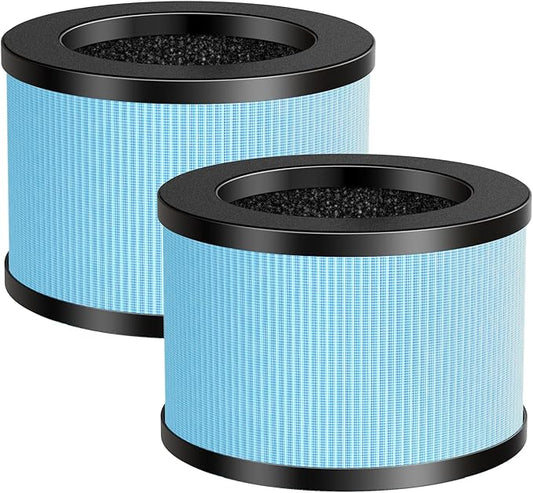 MK-01 MK-06 HEPA Replacement Filter Compatible with Tolife TZ-K1, FreAire KN6391, Kloudi DH-JH01,POMORON MJ001H, MJ012H, Intelabe EPI080/EP1080 Air Purifier, 2 Pack - Standard Version