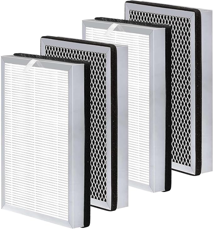 25 Replacement Filter Compatible with MA 25 Air Purifier S1/W1/B1 Medify Air Purifier Filter Replacement 3-in-1 Activated Carbon Filters 4 Pack MA-25 Replacement Filters