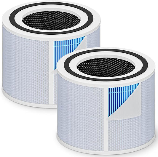 Core 300 Smoke Remover Replacement Filter for LEVOIT Core 300 Core 300-P Core 300S Vortex Air Air Purifier, 4-in-1 H13 Grade True HEPA High-Efficiency Activated Carbon, Core 300-RF-SR, 2 Pack, Blue