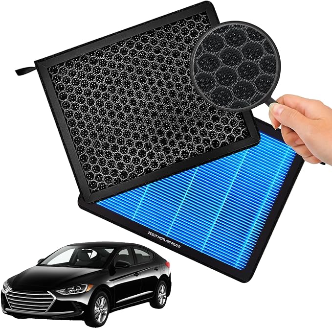 Cabin Air Filter CF12058 Fits Hyundai Elantra (2017-2020), Accent (2018-2022), Elantra GT (2018-2020) & Kia Forte (2019-2024), Rio (2018-2024), Honeycomb Structure & Activated Carbon, Durable & Sturdy