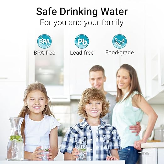 Replacement for All Waterdrop® Pitcher Filtration System, Fits Waterdrop WD-PF-01A Plus, Reduces PFOA/PFOS, Chlorine, Last Up to 3 Months or 200 Gallons (Pack of 4), AQUA CREST