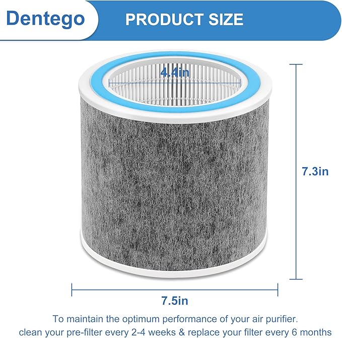 HP102 Replacement Filter, Compatible with Shark HP102 & HP102PET & HC452 & HP132, True Filter for 99.97% of Particles, Compare Part #HE1FKPET, HE1FKBAS (1 Pack)
