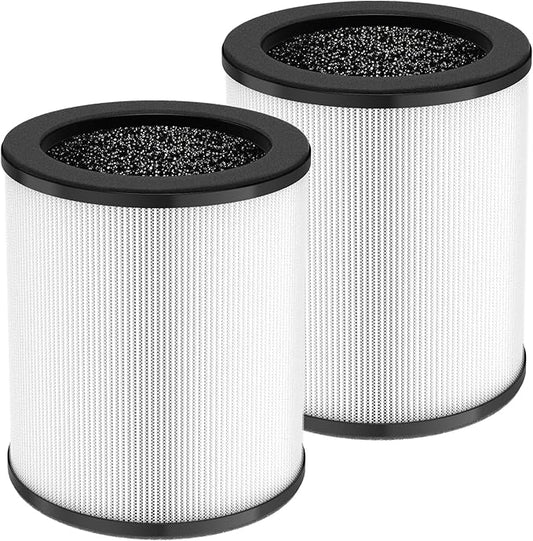 KJ80 Replacement Filter, 3-in-1 KJ80 H13 HEPA Filter High Efficiency Air Purifier Filter Replacement for Druiap KJ80 (NOT for Druiap KJ150 & NOT for Happi KJ80), Compared to part# AF3080, 2 Pack