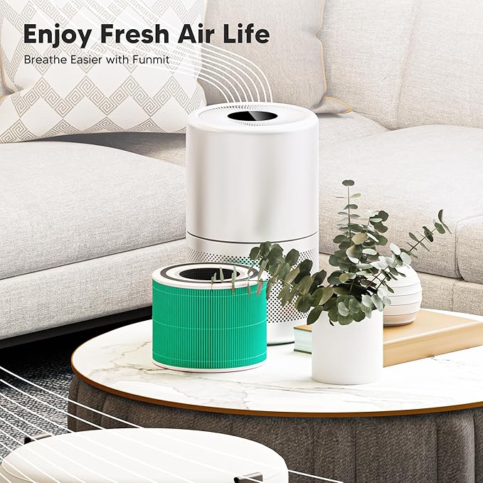 Core 300 Toxin Absorber Replacement Filter for LEVOIT Core 300, Core 300S and Core 300-P Air Purifier, 3-in-1 H13 True HEPA Filter Replacement, Compared to Part # Core 300-RF-TX, 2 Pack, Green