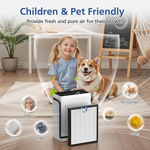 Vital 200S Replacement Filter Compatible with LEVOIT Vital 200S and Vital 200S-P Air Purifi-ers, 3-IN-1 High-Efficiency Filter and Activated Carbon Filter, for Vital 200S-RF, LRF-V201-WUS, White