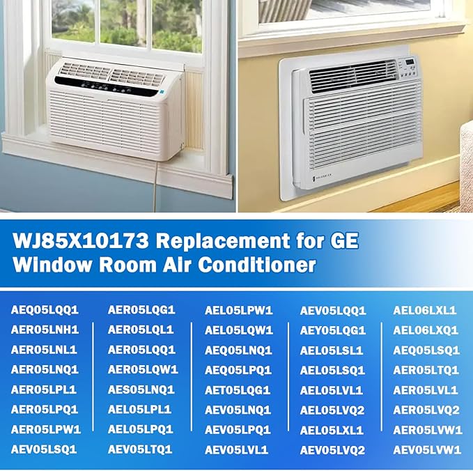 Earthtec WJ85X10173 Air Conditioner Filter Fits for GE Air Filter Replacement Parts Model 1811882 AP4538886 AH2577777 EA2577777 PS2577777 Window Room Air Conditioner